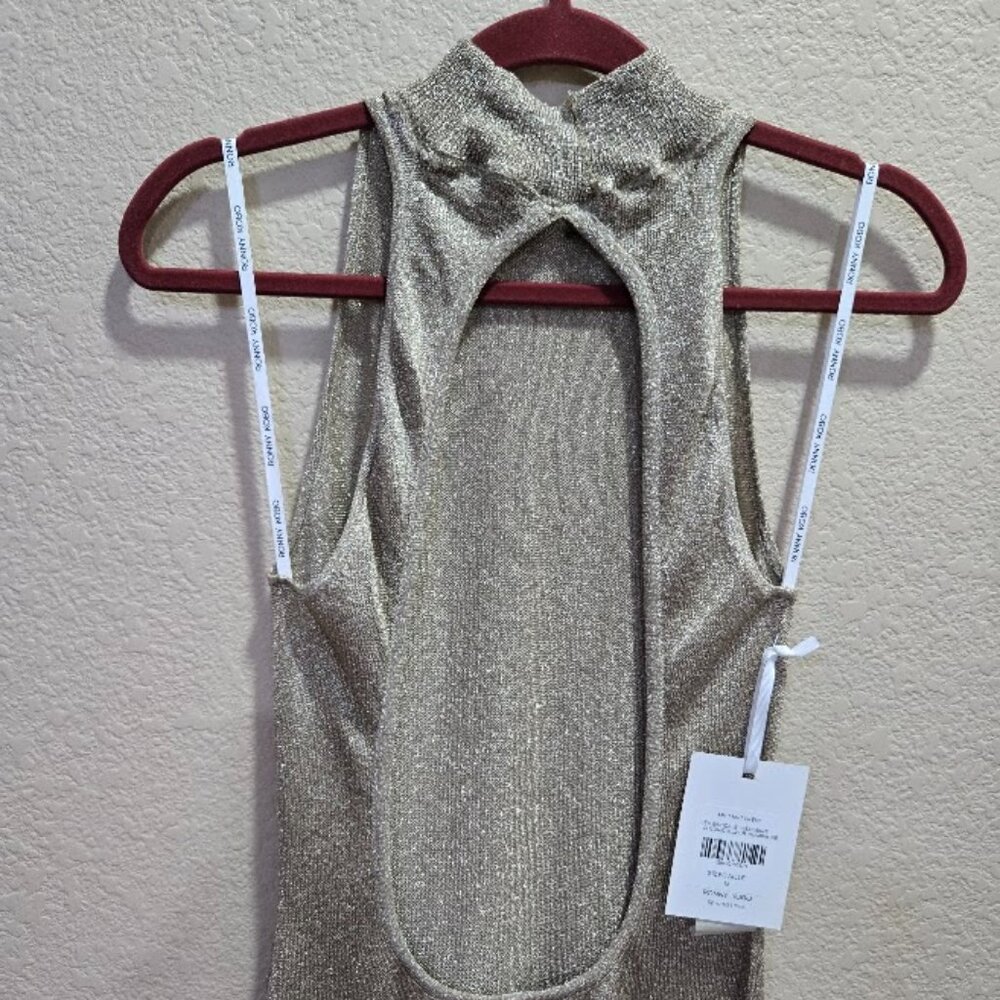 NWT Ronny Kobo Arlo Knit Dress in Champagne Size M - Picture 6 of 10